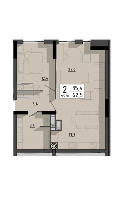 Продаж 2-кімнатної квартири преміум ЖК біля озера