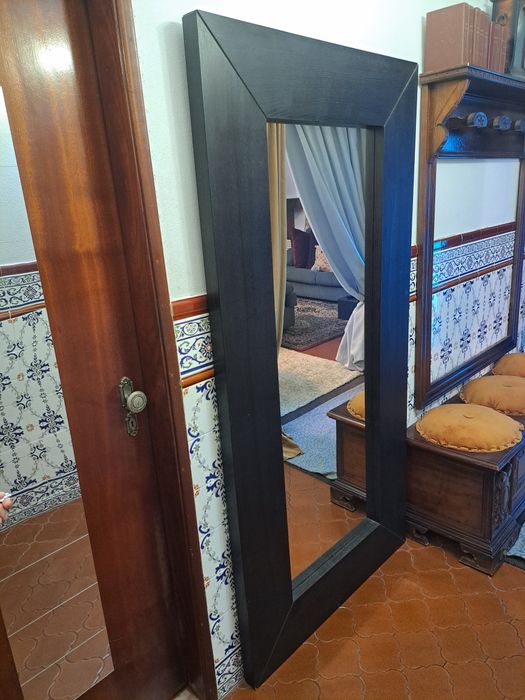 Espelho ikea moldura em madeira