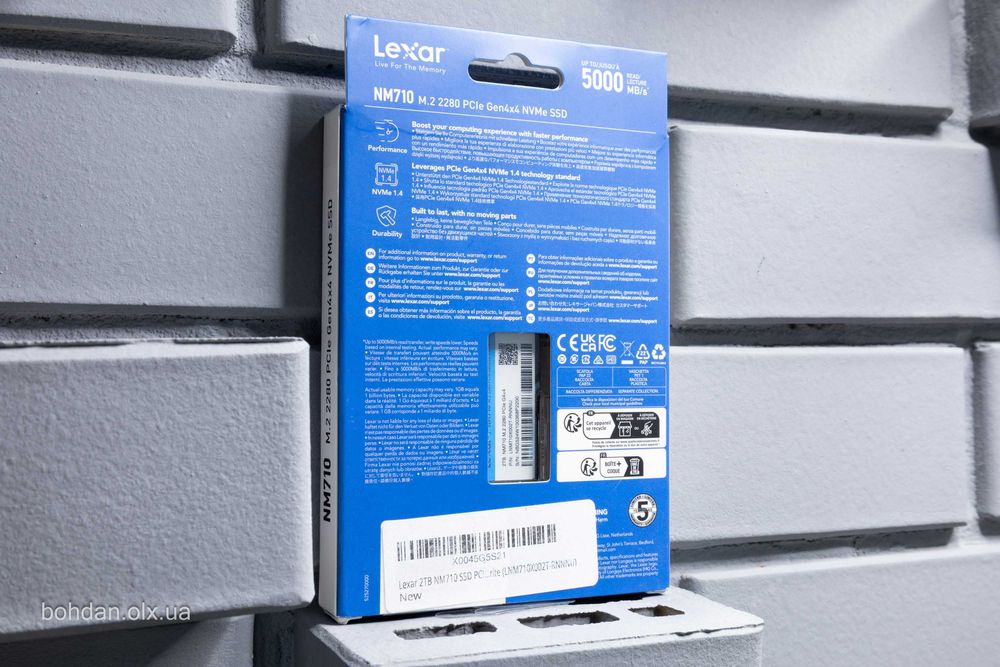 Lexar NM710 2TB PCle 4.0 NVMe M.2 2280 SSD (LNM710X002T-RNNNG)