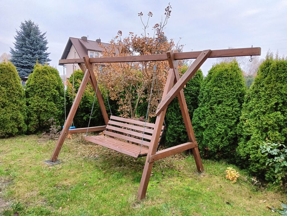 Huśtawka drewniana dębowa robiona na zlecenie