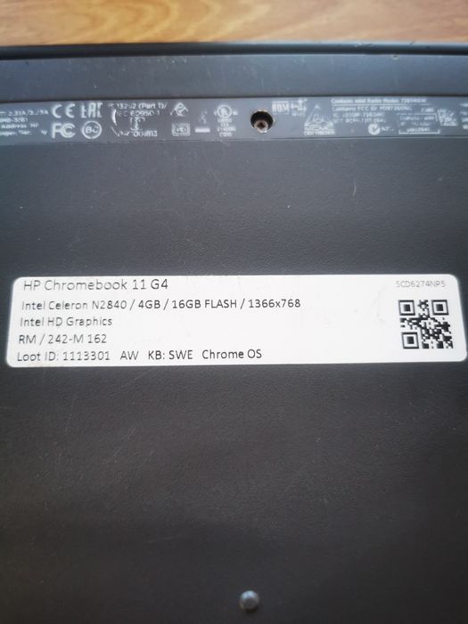 Laptop chromebook HP g11 4/16
