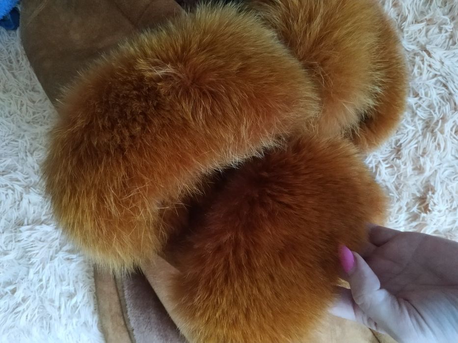Мех натуральный песец цвет рыжий