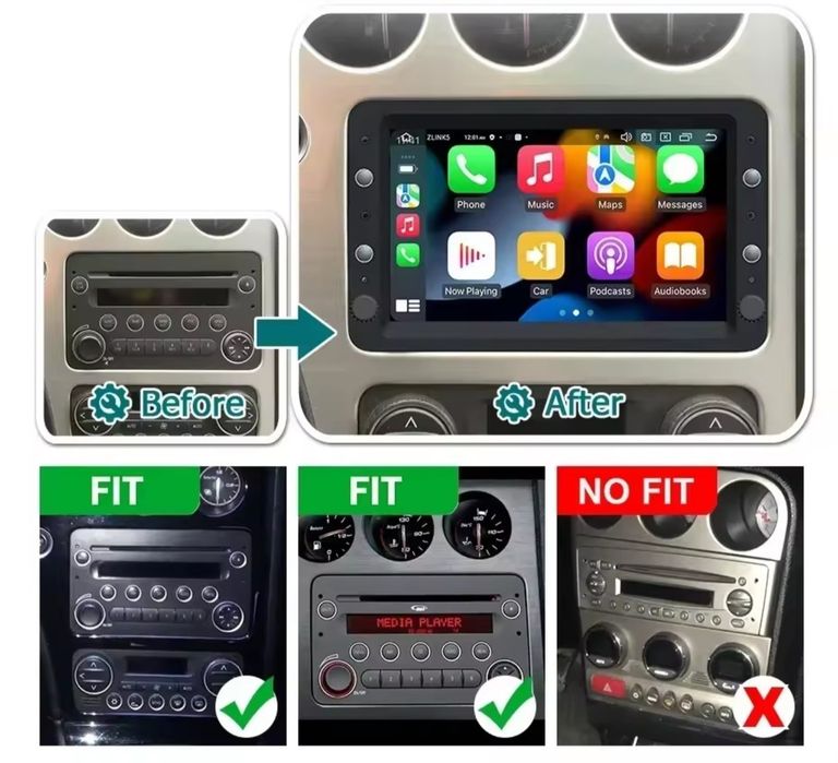 Rádio Multimédia Android para Alfa Romeo 159 / Brera / Spider - AndroidAuto e CarPlay Wireless