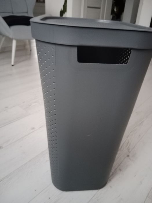 Nowy KOSZ POJEMNIK  PRANIE INFINITY CURVER 60L grafitowy szary grafit