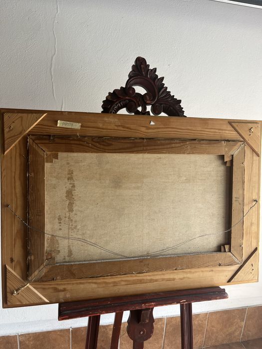 Obraz olejny zimowa scena