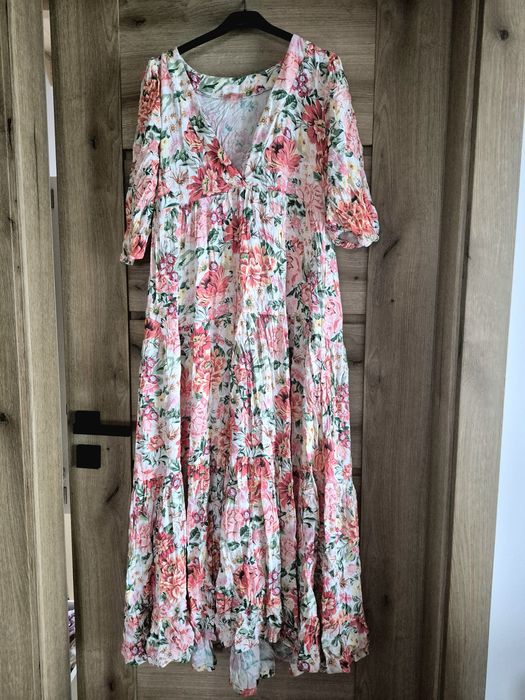 Naree sukienka Tropea Peonies kwiaty maxi S