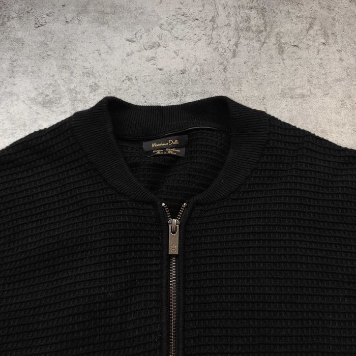 MĘSKA Elegancka PREMIUM Bluza Pleciona Massimo Dutti Italy Czarna