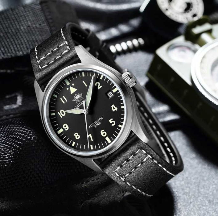 Годинник наручний AddiesDive AD2519 39mm Miyota 8215 WR200m ретро пілот військовий