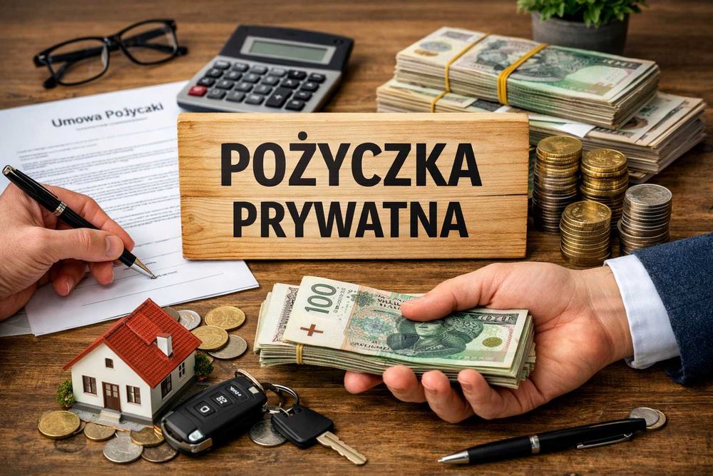 SZYBKA pożyczka prywatna, KREDYT bez BIK KRD, z komornikiem, na 500+