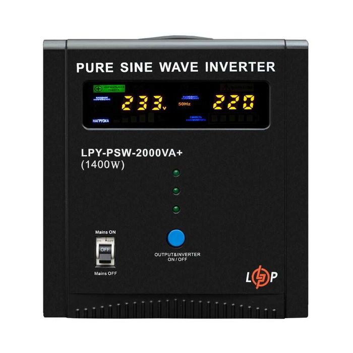 ДБЖ LogicPower LPY-PSW-2000VA+ (1400Вт) 10A/20A правильна синус. 24V