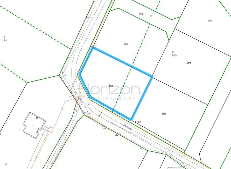 Działka budowlana 1593 m² - Niekanin k. Kołobrzegu - Widok 6