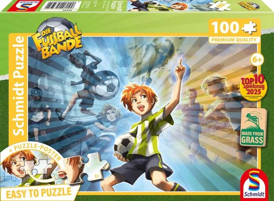 PQ Puzzle 100 Piłkarze Wola walki pudełko,195x40 mm