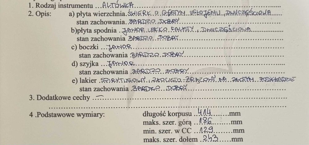 Altówka od lutnika - cały komplet + gratis  pianino Yamaha