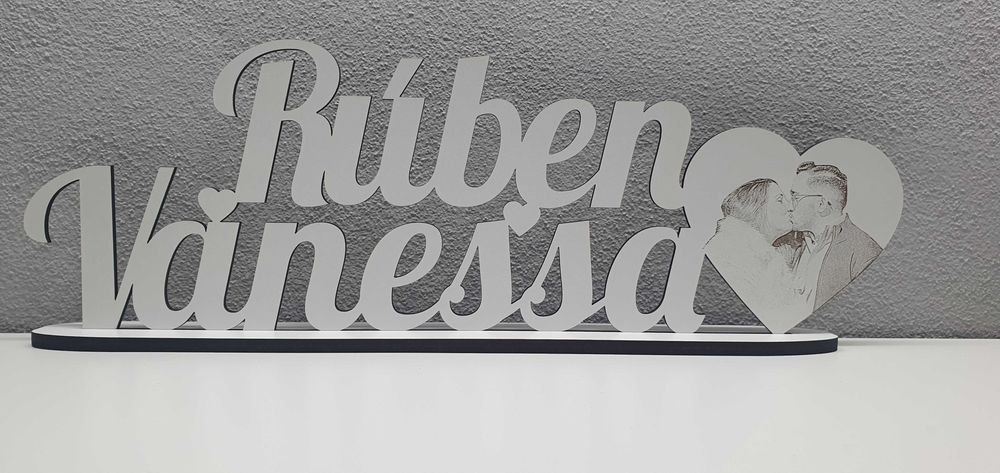 Dia dos Namorados ( Placa com nomes e fotogravação)