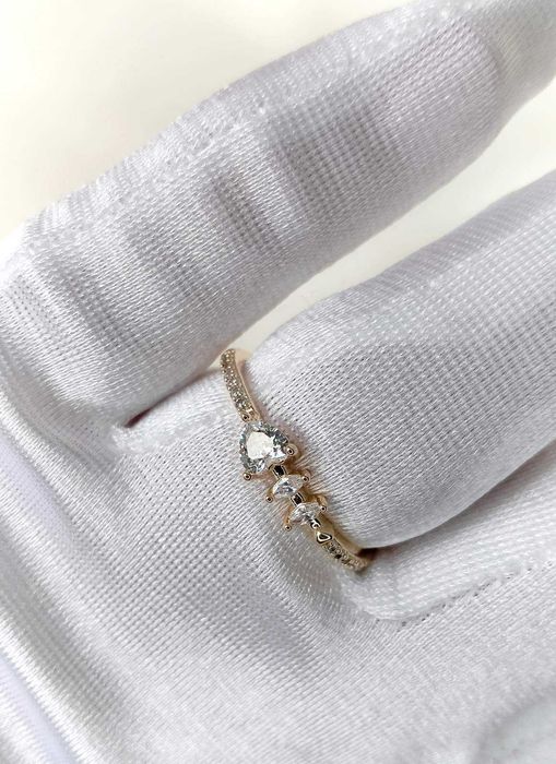 Pierścionek Cyrkonie Stal chirurgiczna Xuping 18K r.6