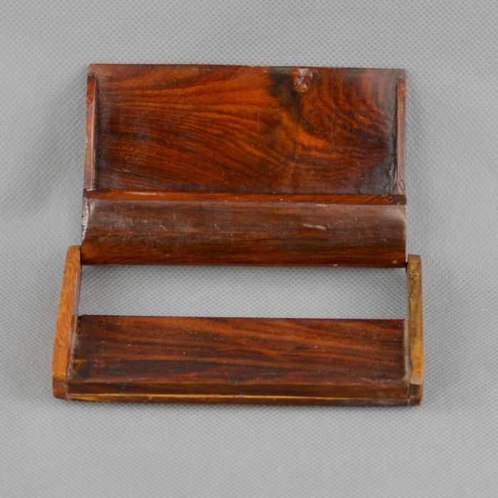 Caixa Oriental de cartões, em madeira nobre, embutidos em madre pérola