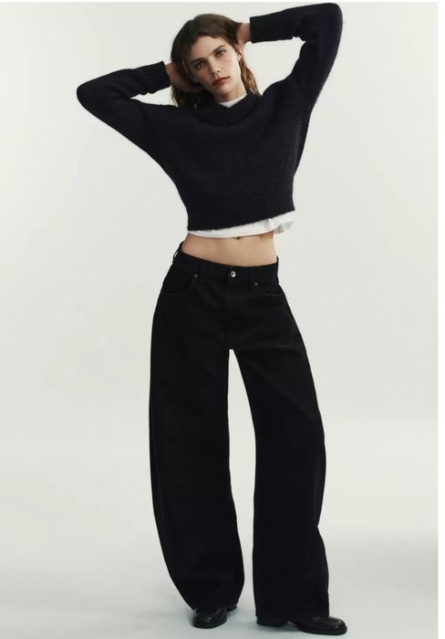 Джинсы широкие zara baggy багги 32-34