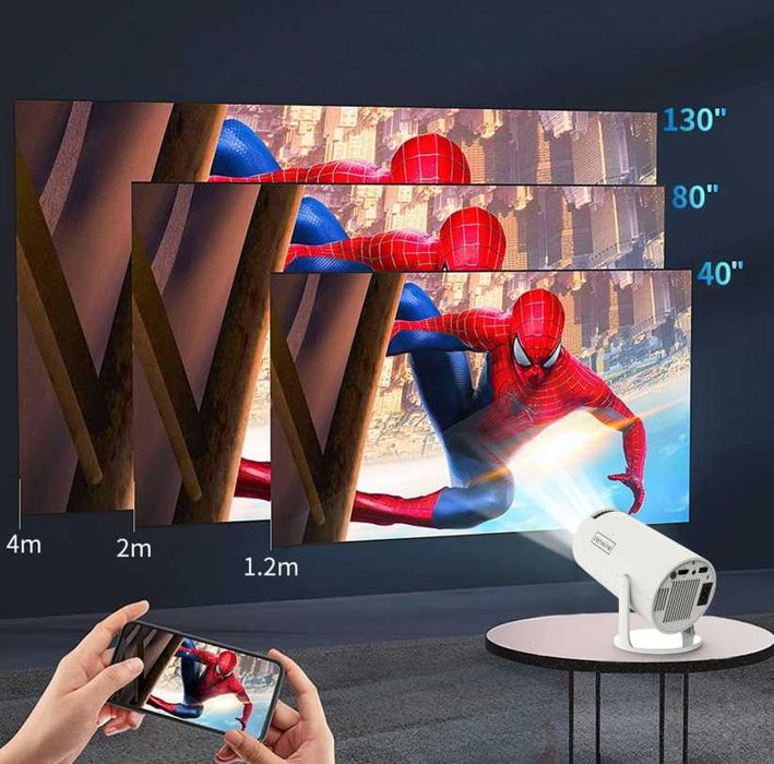 Mini Projektor Rzutnik Przenośny WiFi Android Full HD Bluetooth OKAZJA