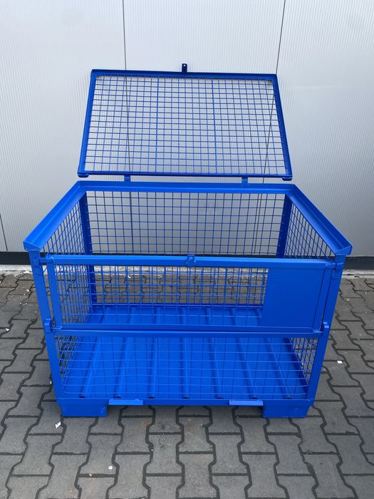 Kosze giterbox gitterbox skrzynie metalowe z klapą