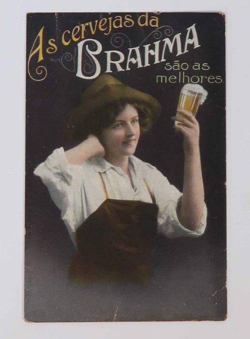 Postal Publicitário "As cervejas da Brahma são as melhores" (raro)