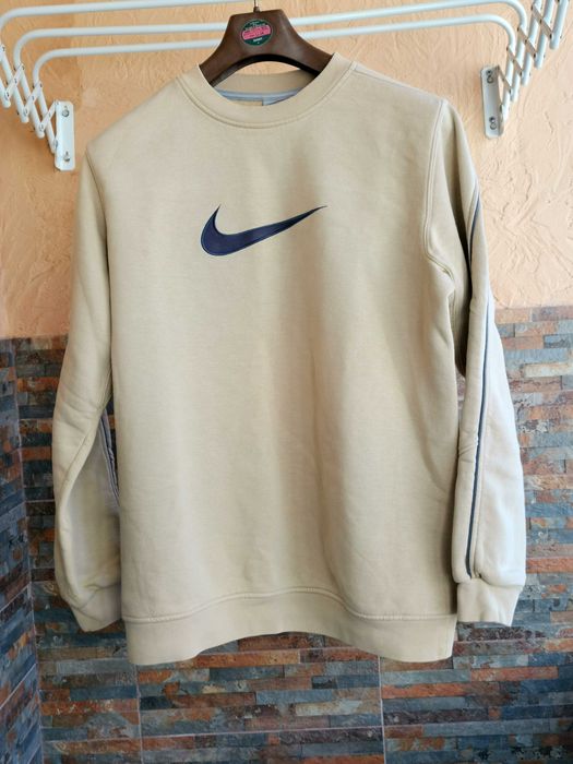 Світшот Nike Beige Y2K Big Swoosh Vintage М розмір оригінал ідеальний