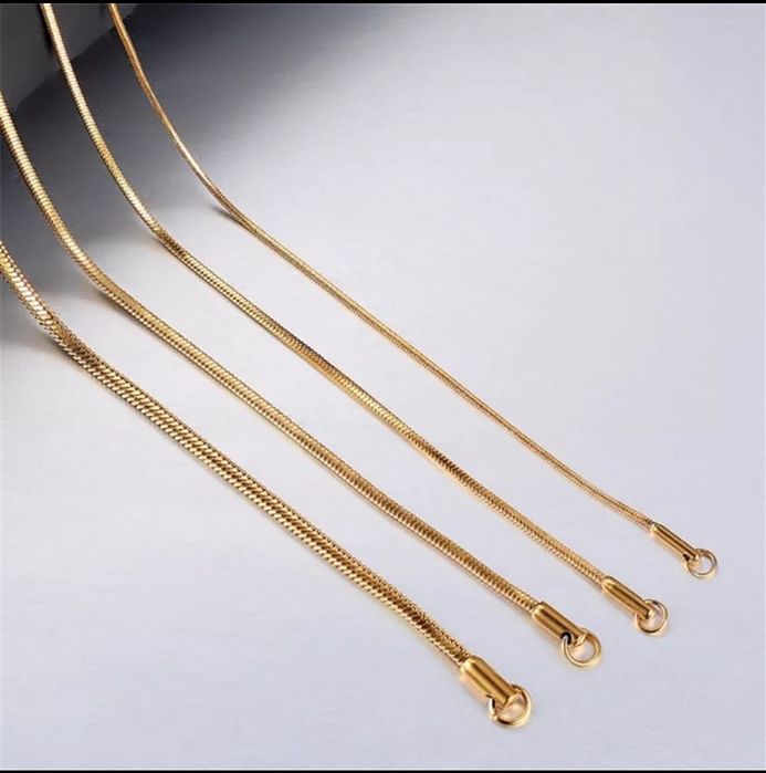 Fio ouro laminado (não é ouro puro)18k malha 3x1 4.5mm