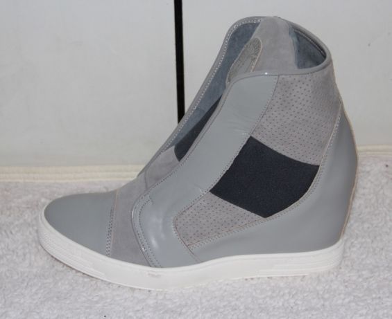 Botki sneakersy szare 40 roberto exclusive koturn czarne 39 wojas kors