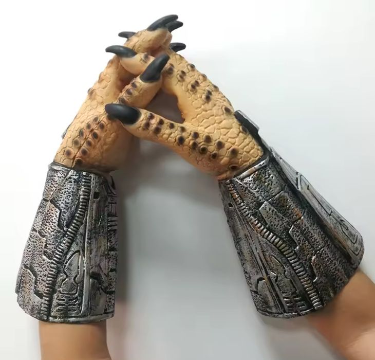 Drapieznik Cosplay rekawiczki lateksowe i maska Halloween na impreze