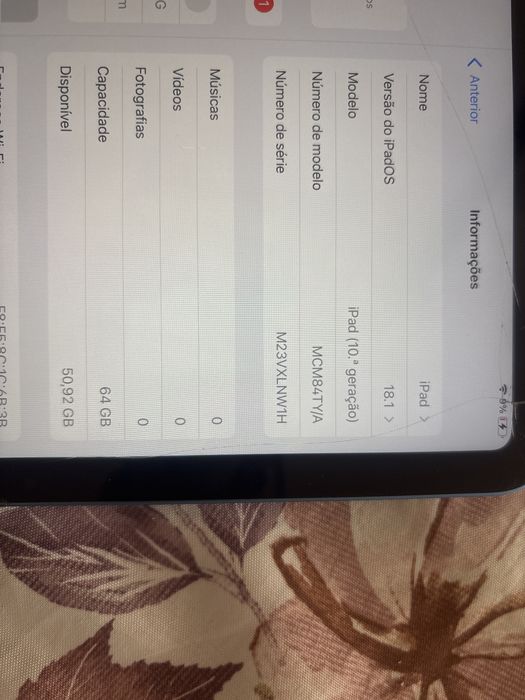 Ipad 10th generation roxo Bom Estado494670252554342404