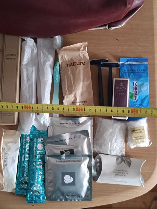 Conjunto de produtos de hotelaria novos