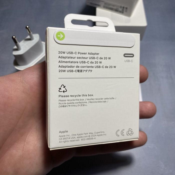 Быстрая зарядка для iPhone Apple, Оригинал Type-C 20W, Швидка зарядка блок Айфон