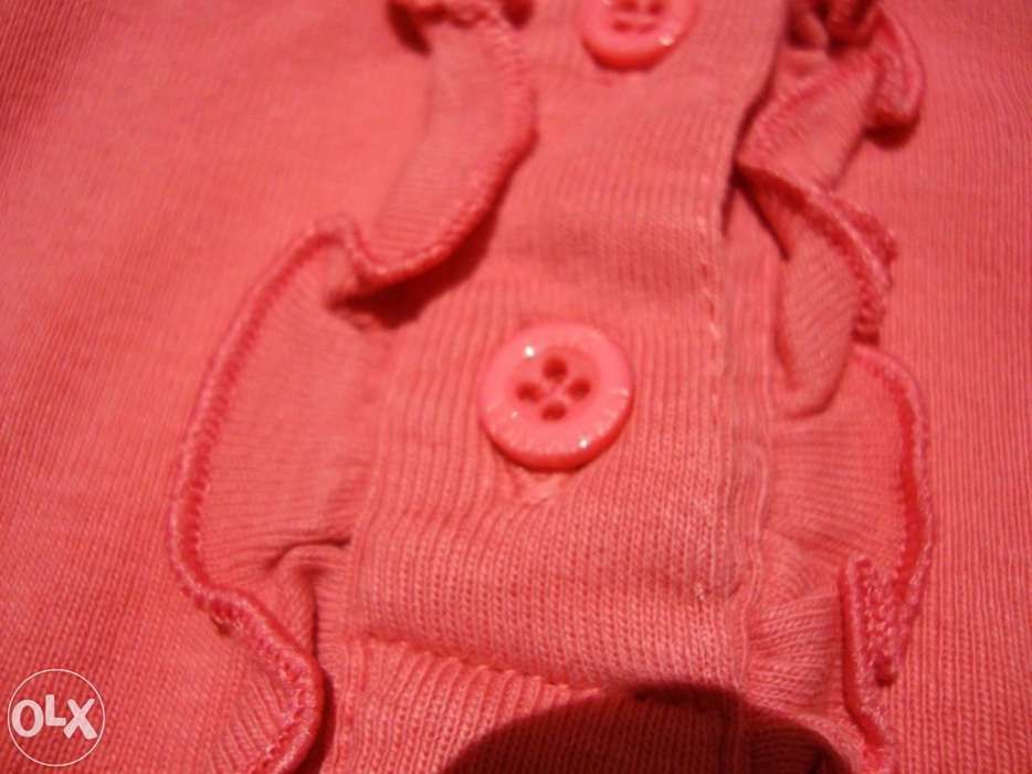 Polo rosa com folho para 3 a 4 anos