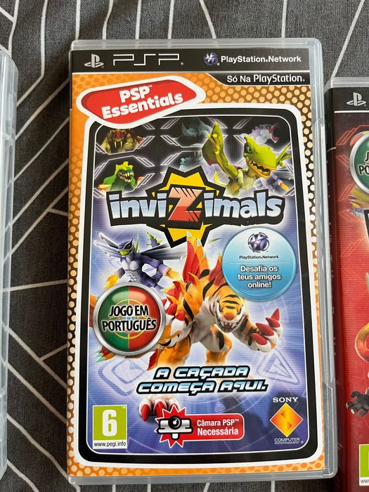 PSP em ótimo estado + 3 jogos