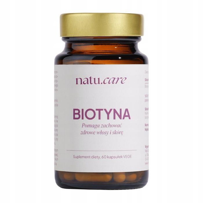biotyna na włosy inulina witamina b7 2500 mcg g 60 kapsułek natu.care