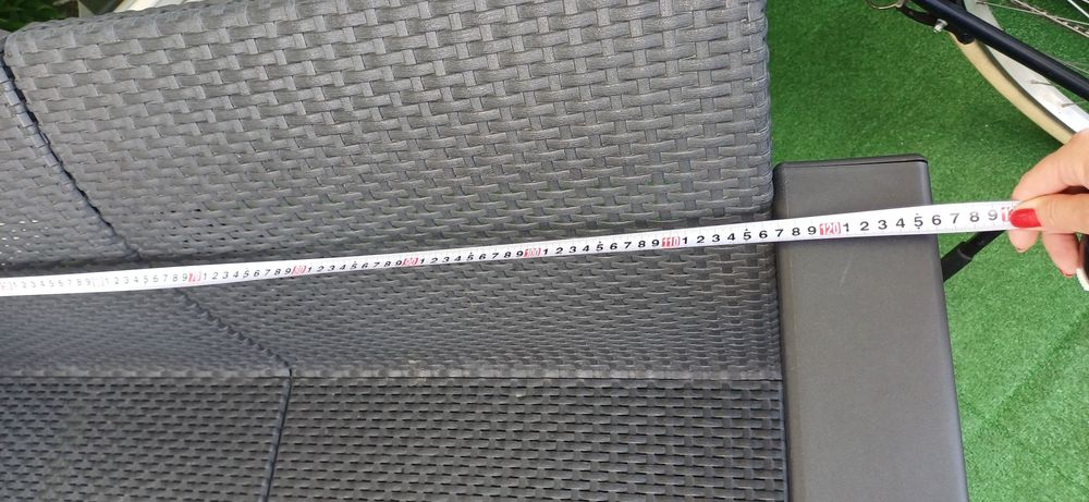 KETER sofa ogrodowa 2 os/ ławka tarasowa rattan grafit