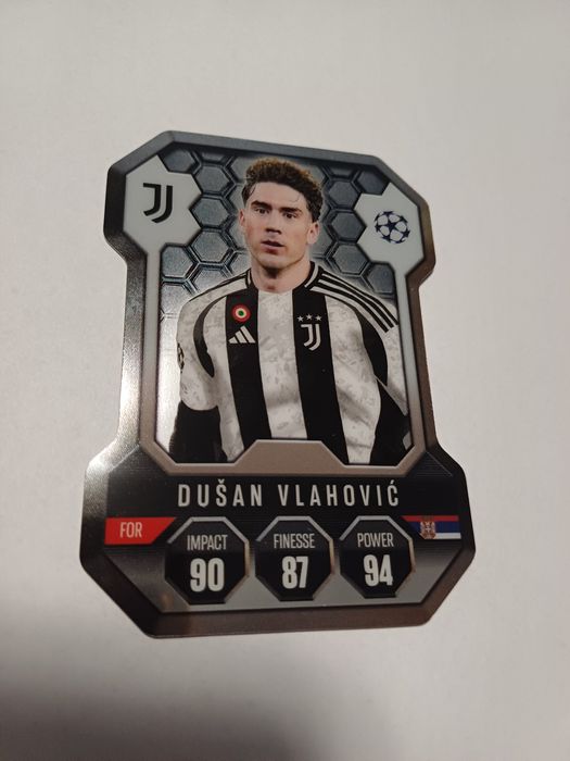 Karta topps match attack, chrome, Dusan Vlahovic