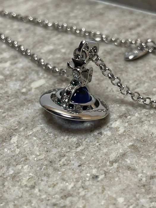 Vivienne Westwood Saturn Orb mini blue подвеска кулон підвіска