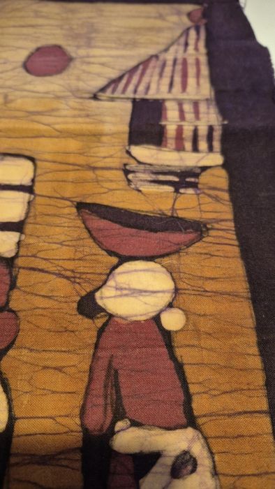 Conjunto de 3 Painéis Têxteis Africanos – Pintados à Mão (Eswatini)