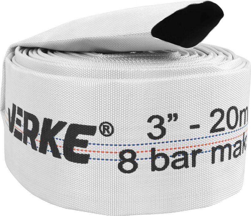 Wąż do brudnej wody szamba strażacki 3 CALE 20m BIAŁY WYTRZYMAŁY!