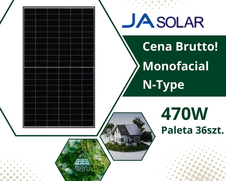 Panele Fotowoltaiczne 470W Ja Solar JAM54D40-470/LR_BF | Paleta 36szt | Fotowoltaika Jinko Longi