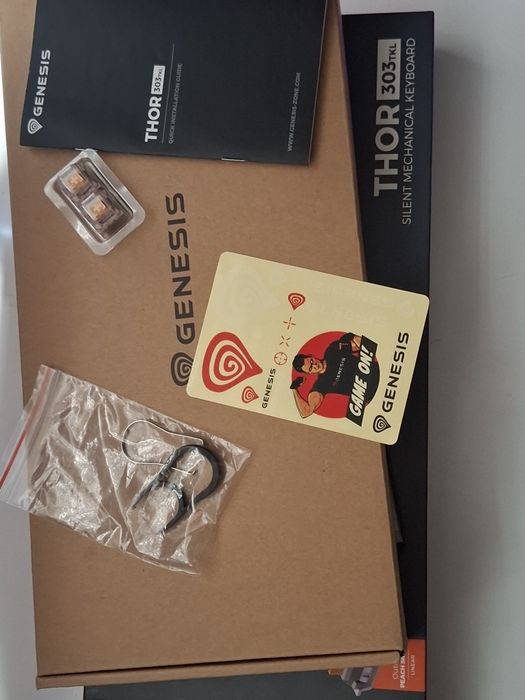 Klawiatura GENESIS Thor 303 TKL Outemu Peach Silent Biały