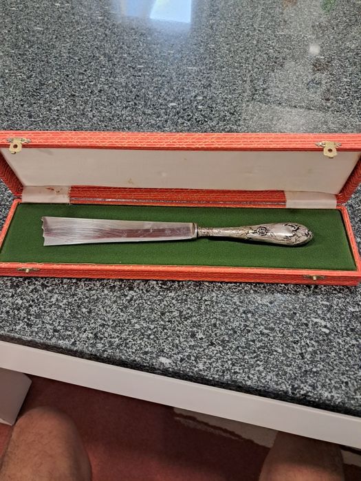 Faca bolo  em prata antigo