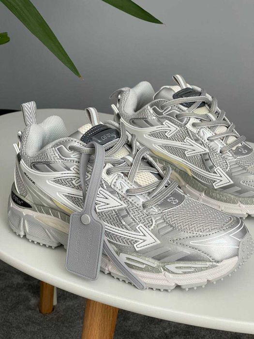 Кросівки Off White Be Right Back Silver офф вайт білі срібні