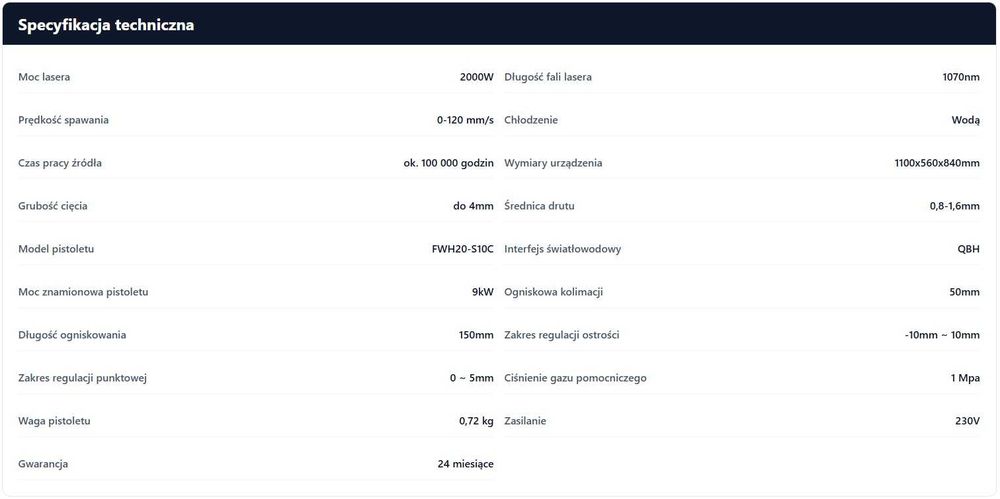 Spawarka Laserowa Smart Laser MINI 2000W 4w1