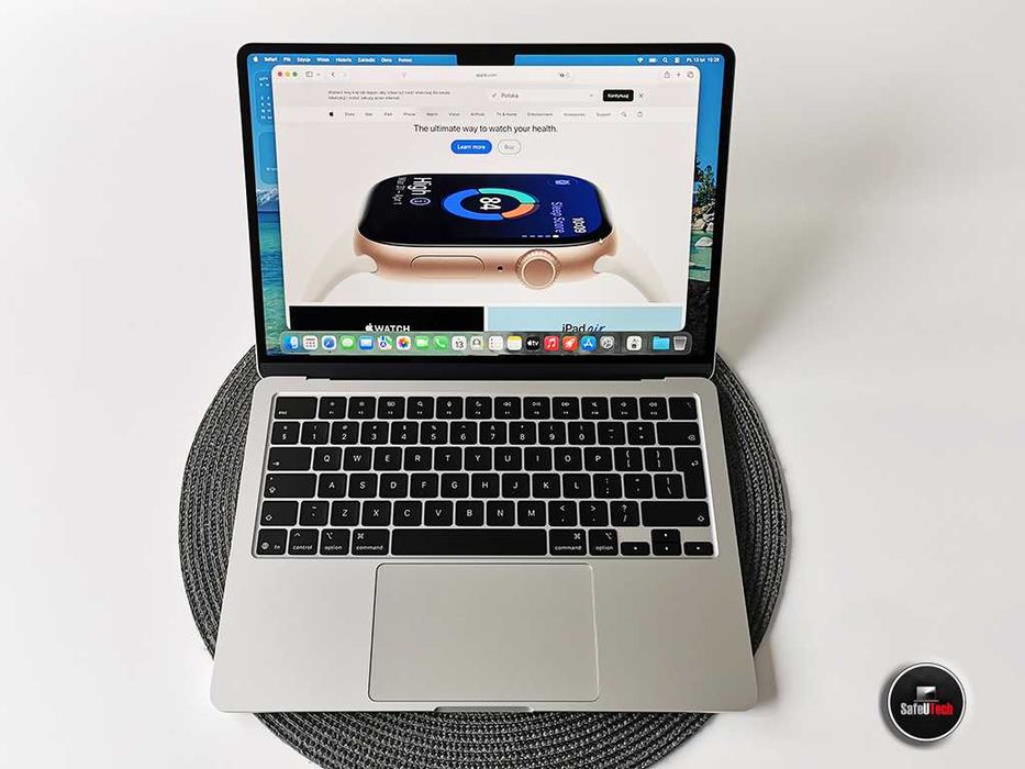 JAK NOWY MacBook Air 13 M4 16 GB 256SSD Silver Bat. 100% GW. 08.2026