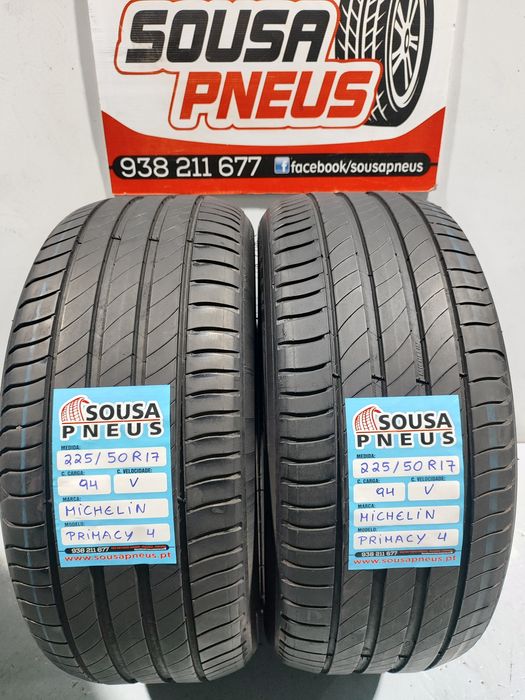2 pneus semi novos 225-50R17 Michelin - Oferta da entrega