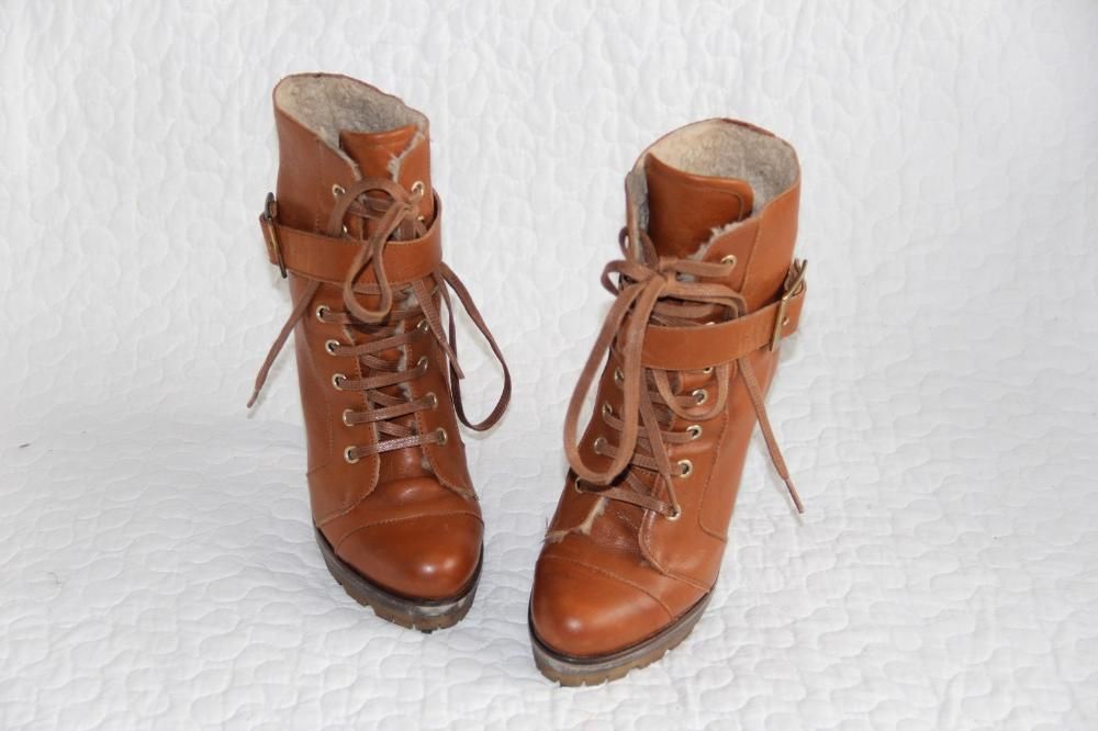 Stradivarius botki karmelowe ocieplane jak nowe 38