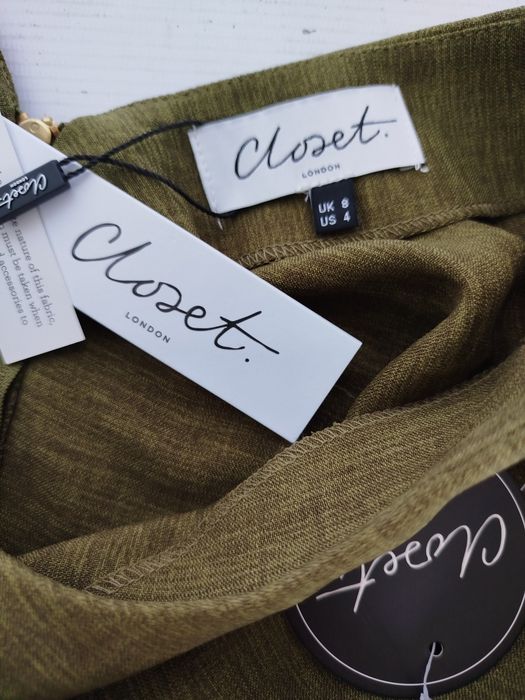 Nowa zielona elegancka krótka sukienka Closed 36 S