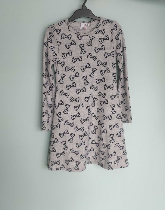 Sukienka Carry, sukieneczka, r.140 (9-10 lat), szara, rozciągliwa