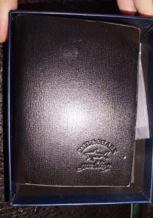 Carteira nova pele Paul & Shark preta